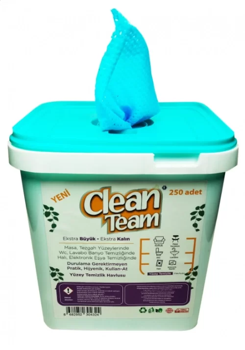 Clean Team Clean Team Beyaz Sabun Kokulu Islak Temizlik Havlusu 250 Adet