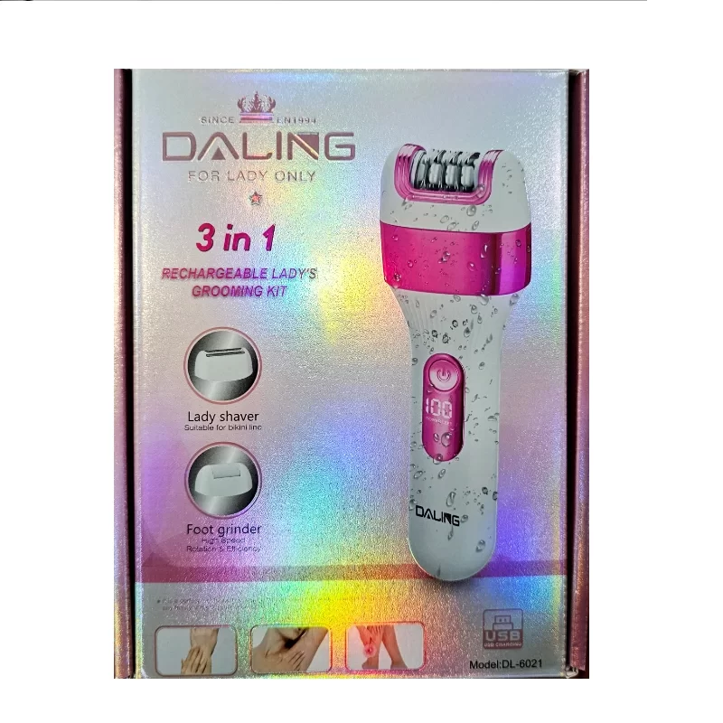 Daling 3ü 1 Arada Şarj Edilebilir Kadın Bakım Seti Epilatör Tıraş Makinesi Nasır Sökücü Dijital