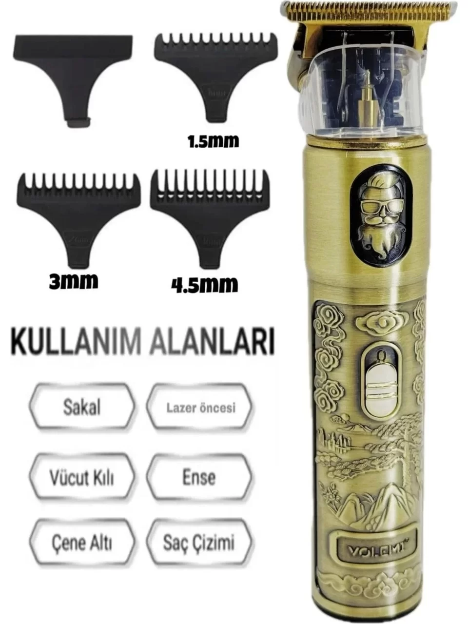 Dijital Göstergeli Saç Sakal Tıraş Makinesi - Sıfıra Yakın - IP-1949