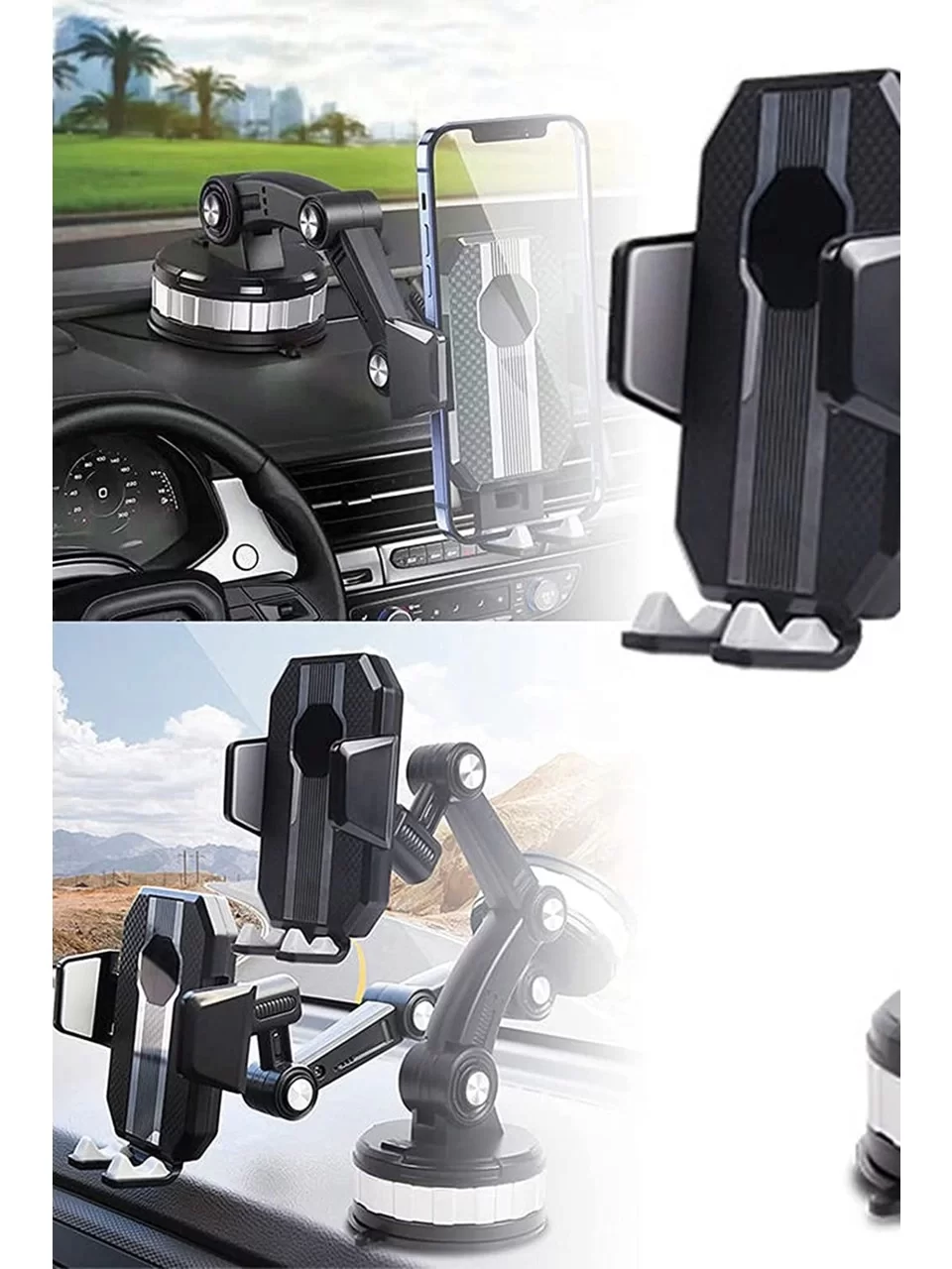 Egonex 360 Derece Dönebilen Ayarlanabilir Araç Içi Vantuzlu Telefon Tutucu