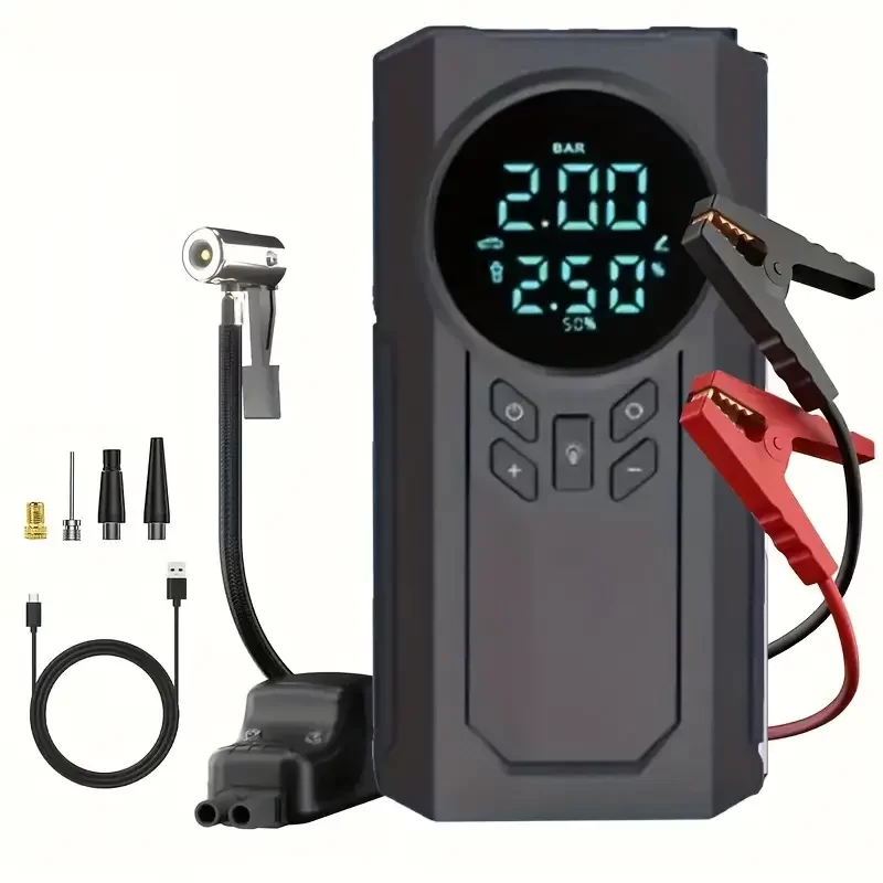 Egonex 4’ü 1 Arada Lastik Şişirici – Akü Takviyesi – Powerbank – Led Işık