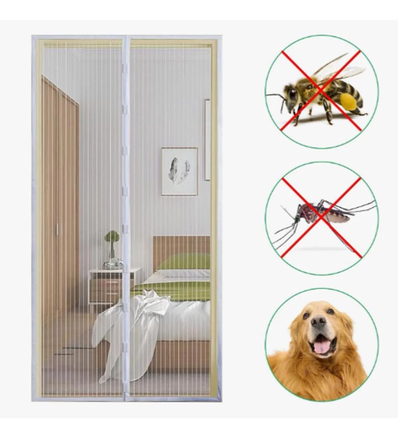 Egonex Mıknatıslı Kapı Sinekliği Tül Perde 105 x 210 cm