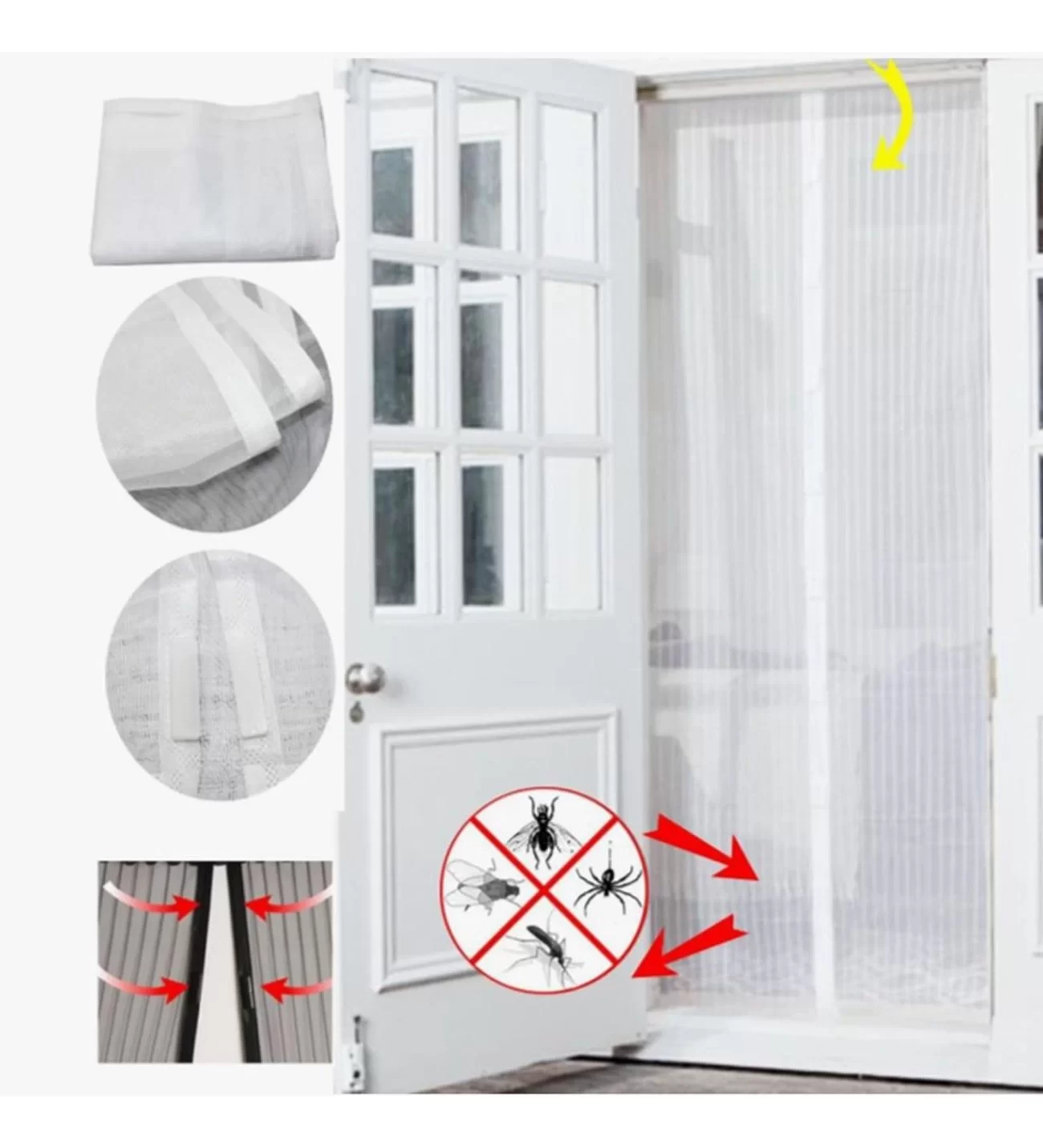 Egonex Mıknatıslı Kapı Sinekliği Tül Perde 105 x 210 cm