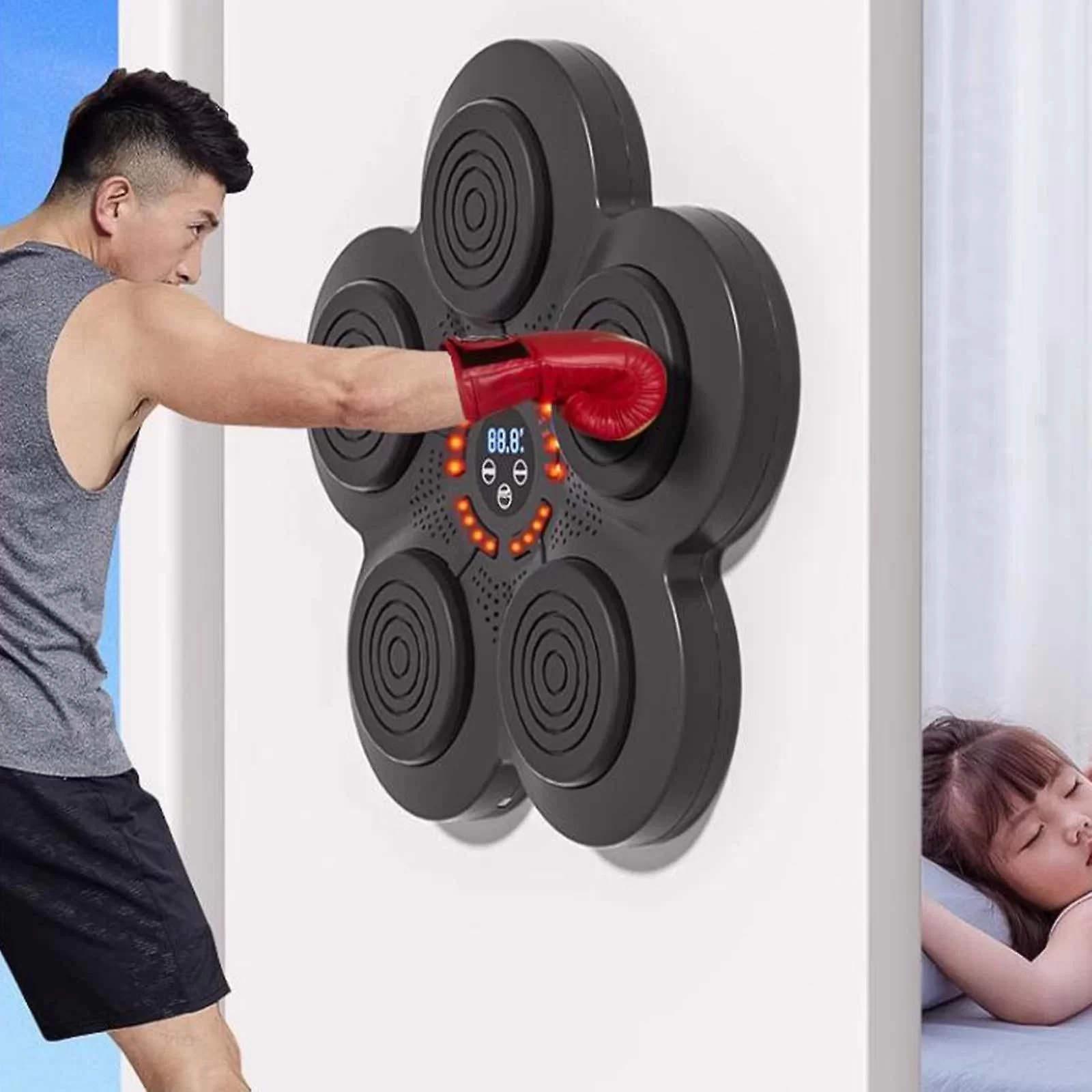 Egonex Müzikli Duvar Boks Padi Müzikli Boks