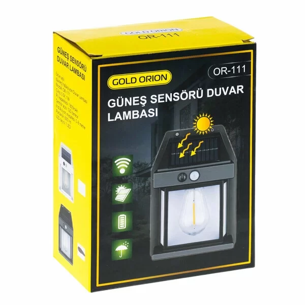 Egonex Solar Şarjlı Duvar Aplik Lambası Sensorlu EG-111