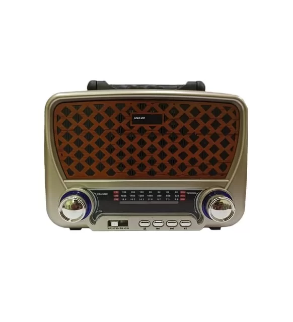 Gold Htc Ghtc-4010 Nostaljik Radyo Hoparlör Bluetooth Usb Tf Hafıza Kart Aux Destekli Müzik