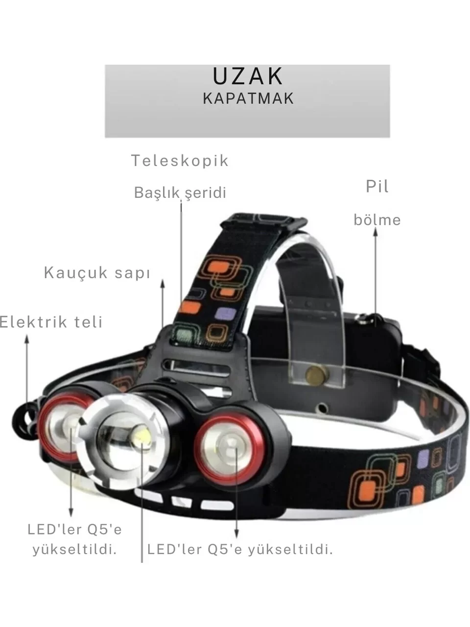 Gold Orion Şarjlı Led Kafa Lambası Or-117