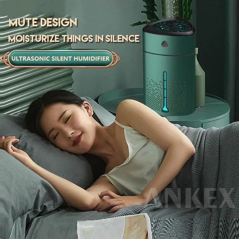 1000 ML Ultrasonik Hava Nemlendirici Işıklı Buhar Makinesi Ve Aroma Difüzörü