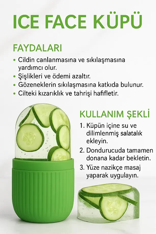 Ice Roller Buz Silindiri Terapi Etkili Yüz Masaj Ve Cilt Bakım Aleti