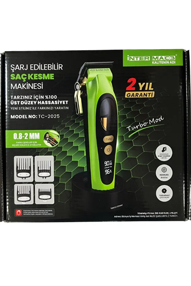 Inter Mac3 TC-2025 Profesyonel Saç Kesme Makinesi