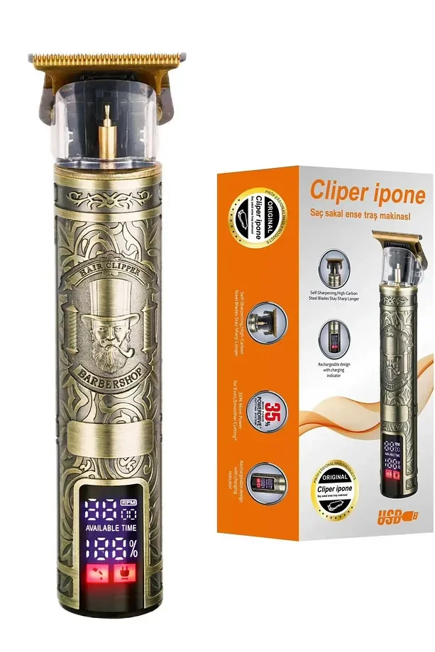 Ipone 0685 Profesyonel Saç Sakal Ense Çizim Tüm Vücut Lazer Epilasyon Öncesi Şarjlı Tıraş Makinesi