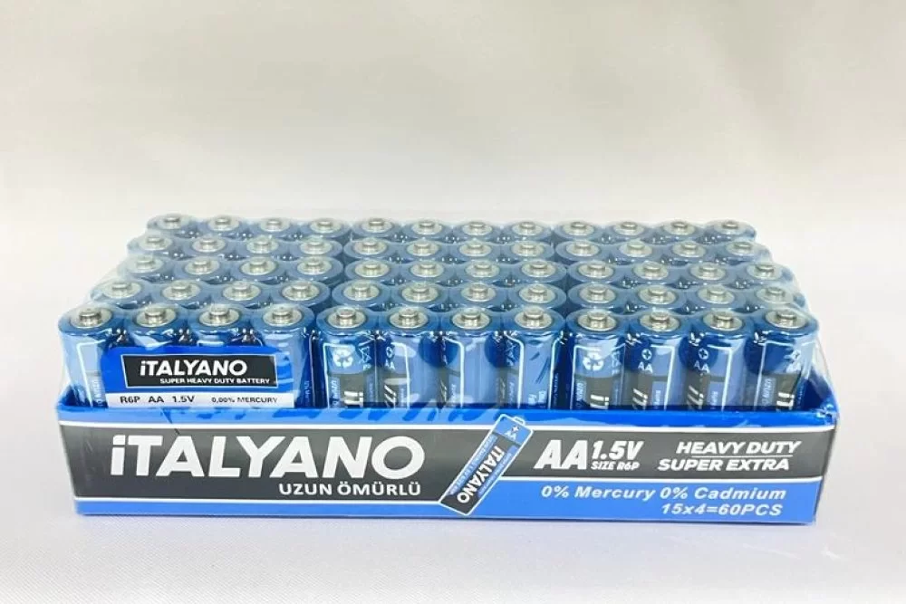 Italyano 1.5V AA Kalem Pil 15X4 lü 60 Adet