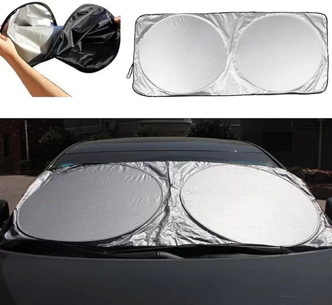 Katlanabilir 150x70 CM Araç Ön Cam Güneşlik Ön Cam Araç Perdesi Araç Güneş Koruyucu Oto Güneşlik