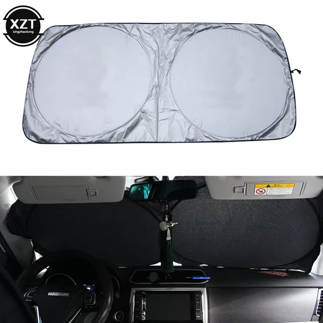 Katlanabilir 150x70 CM Araç Ön Cam Güneşlik Ön Cam Araç Perdesi Araç Güneş Koruyucu Oto Güneşlik