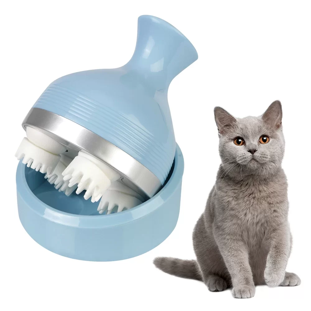 Kedi Otomatik Masaj Cihazı Kedi ve Köpek 3D Kafa Masajı Evcil