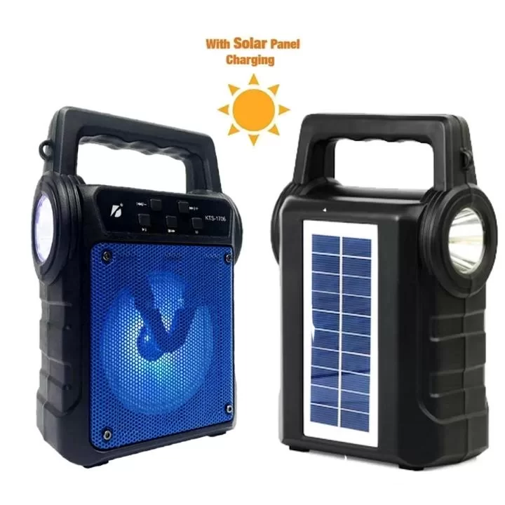 KTS-1706 Taşınabilir Güneş Enerjili Fenerli Bluetooth Hoparlör