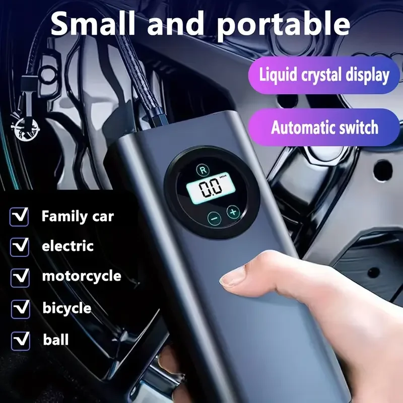 LCD Ekranlı Taşınabilir Hava Kompresörü