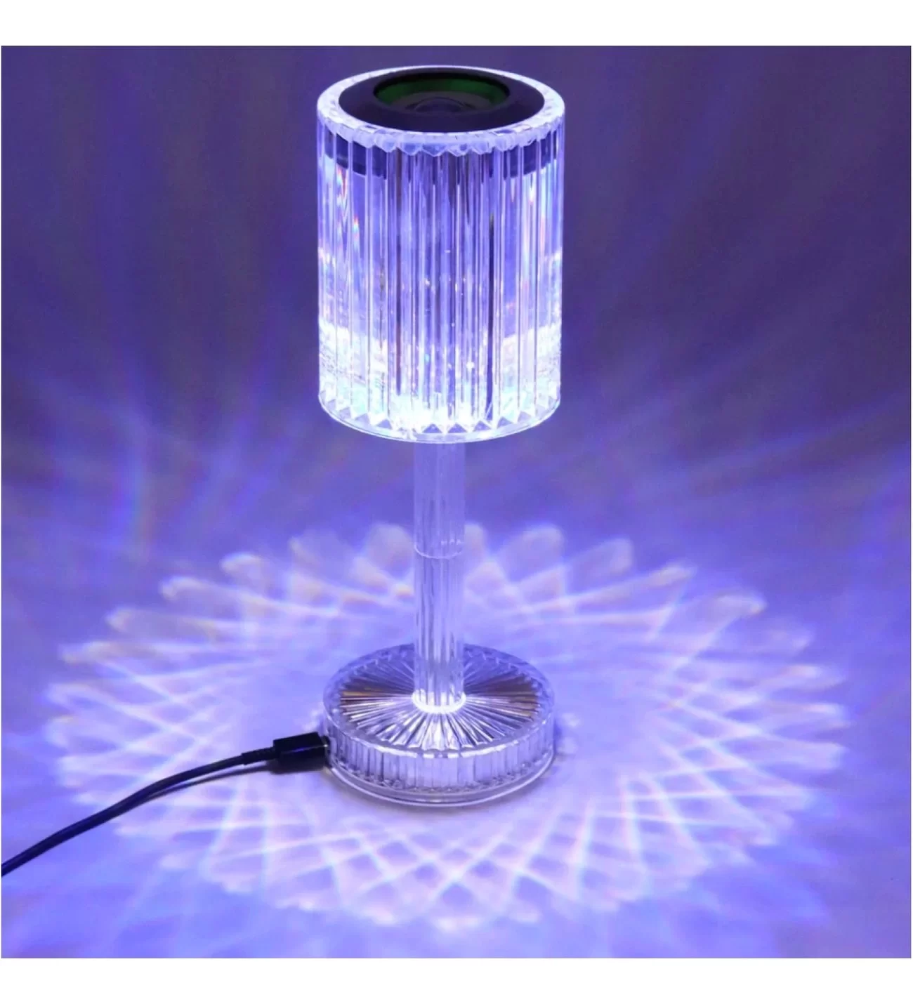LED Bluetooth Hoparlör Uzaktan Kumandalı Kristal Lamba Masa Lamba