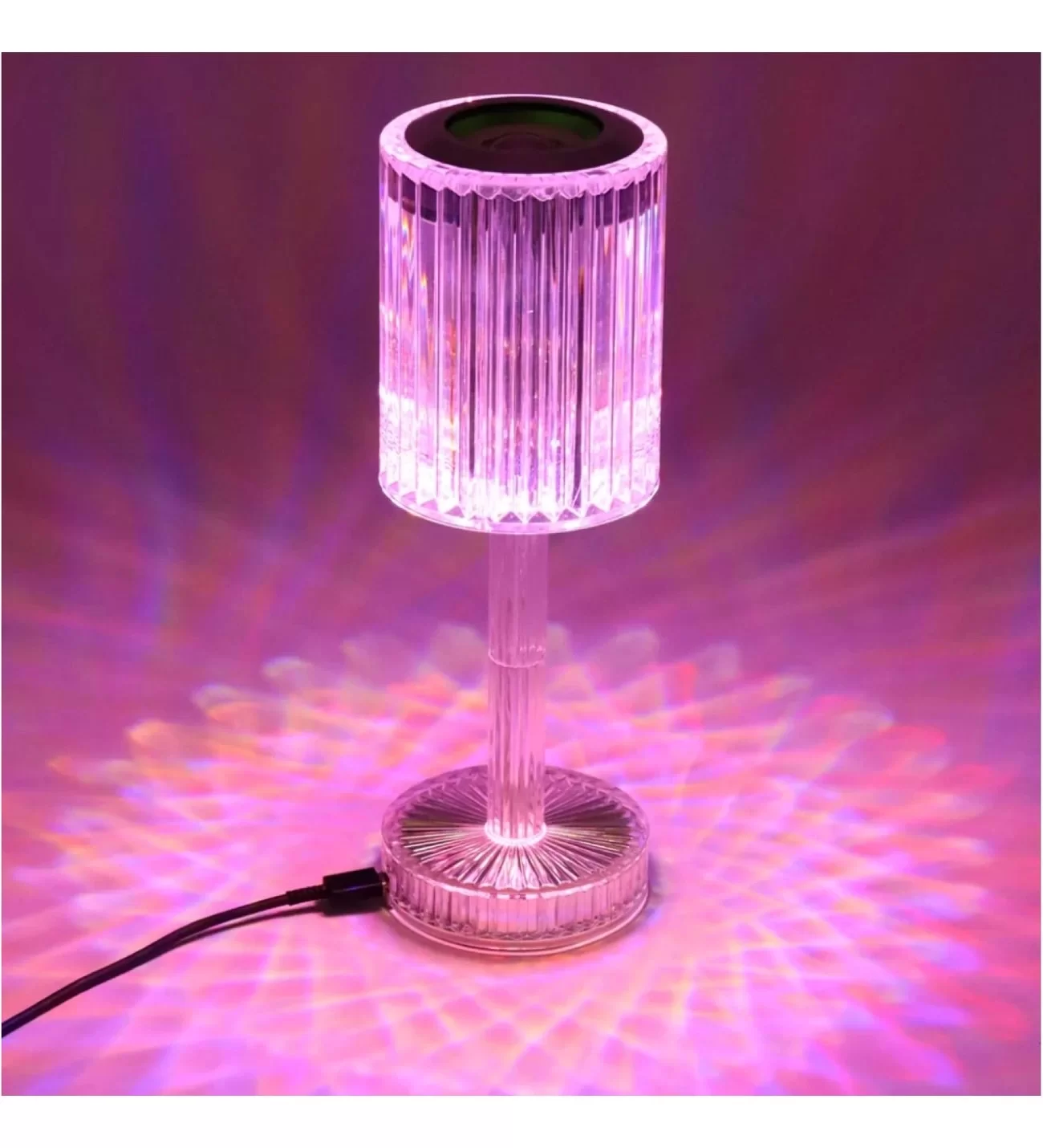LED Bluetooth Hoparlör Uzaktan Kumandalı Kristal Lamba Masa Lamba