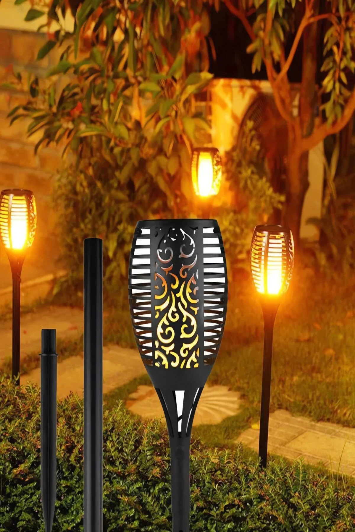 Ledon 12 Ledli Alevli Solar Bahçe Aydınlatma LD-7002