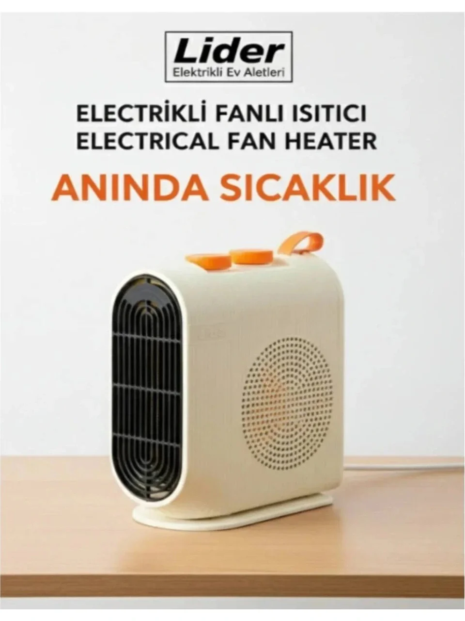 Lider Harza 2000 W Fanlı Isıtıcı Yatay