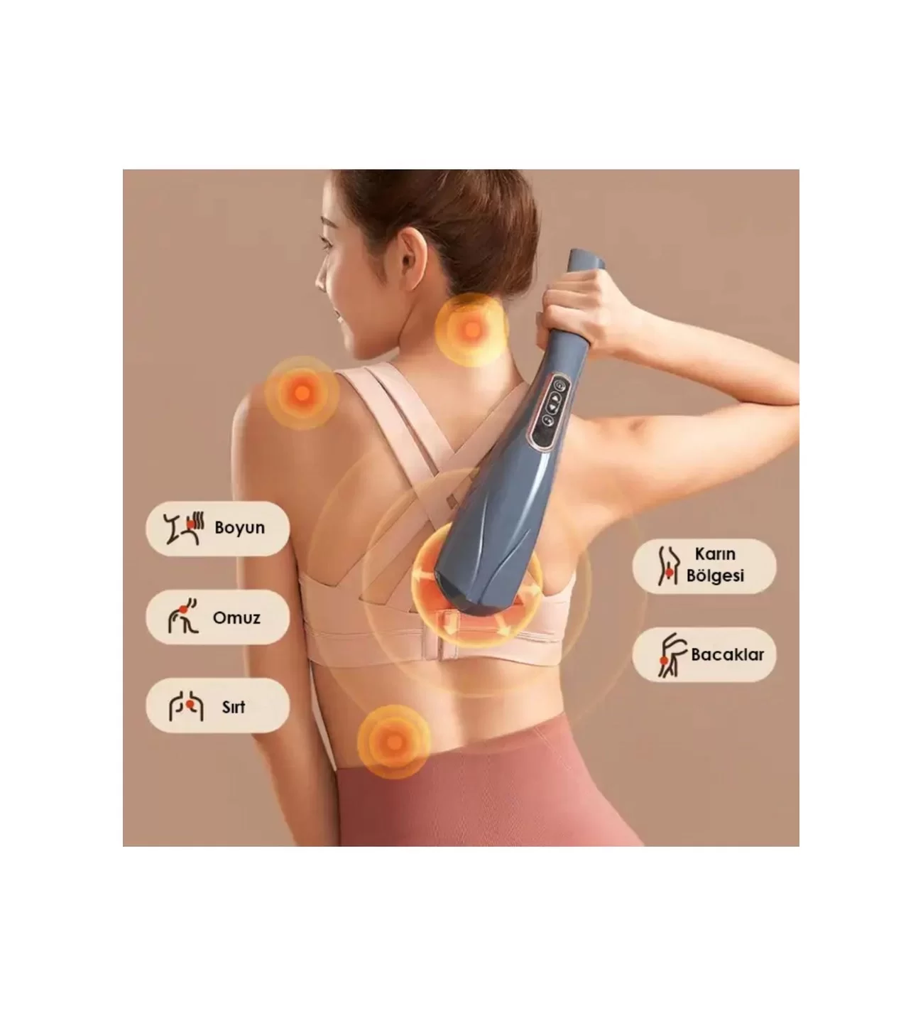 Magic Massager Plus JY-2024B Masaj Aleti Boyun Sırt Bacak Kol Karın Bel 6 Başlıklı