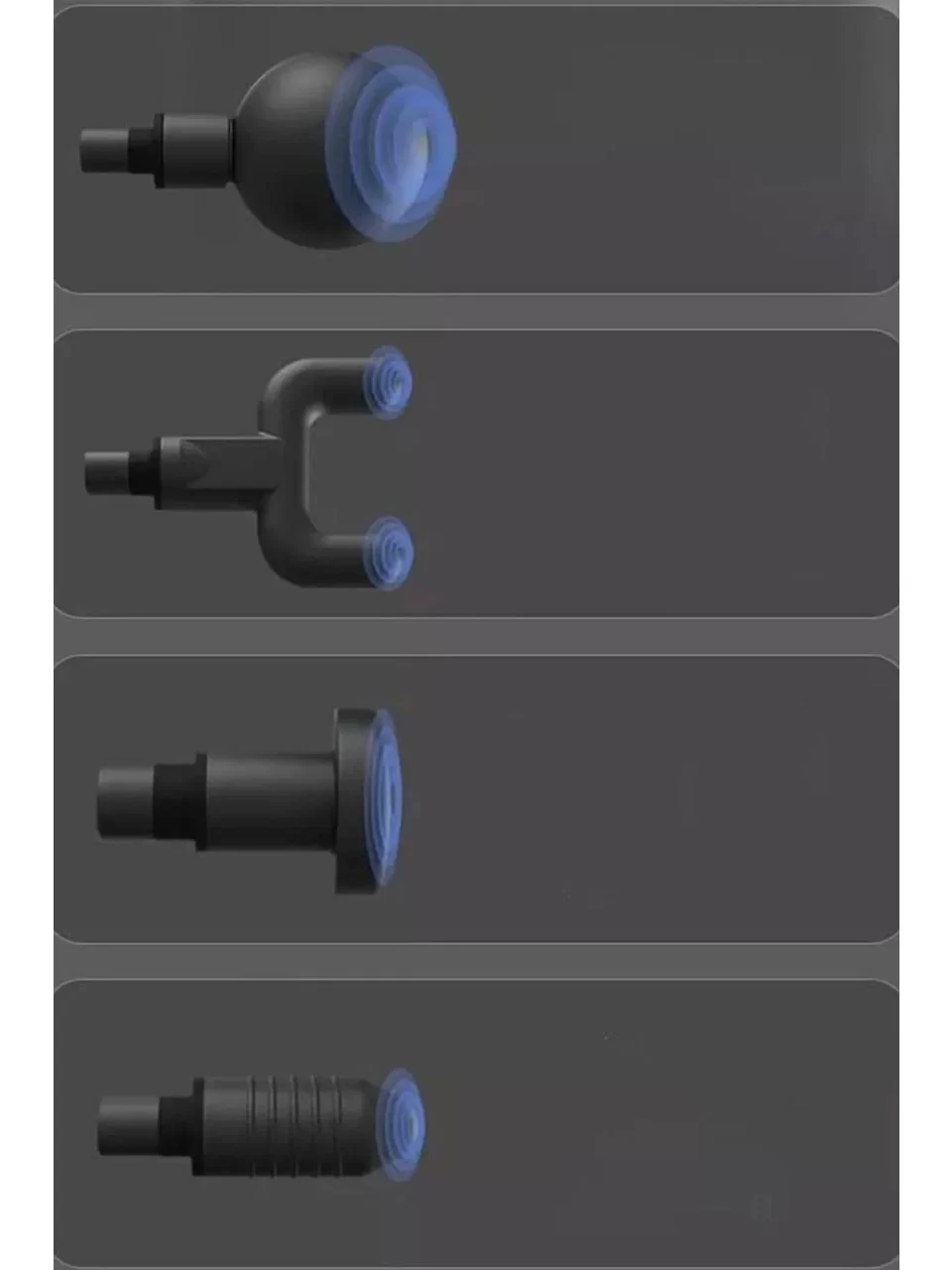 Mini Fascial Gun Profesyonel Şarjlı Masaj Aleti 4 Başlıklı KH-800