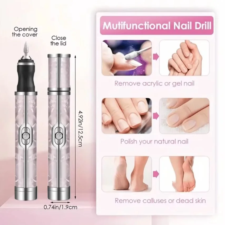 Mini Taşınabilir Tırnak Manikür Seti USB Şarjlı