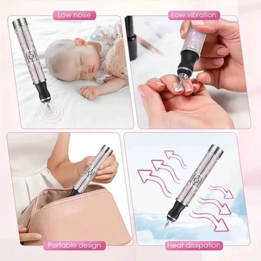 Mini Taşınabilir Tırnak Manikür Seti USB Şarjlı