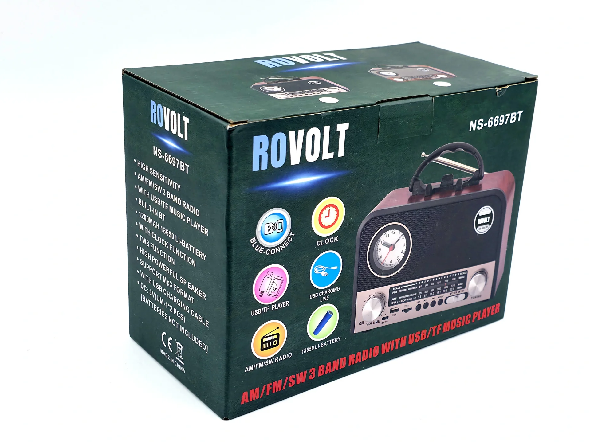 Nns NS-6697BT Taşınabilir Bluetooth Nostaljik Radyo