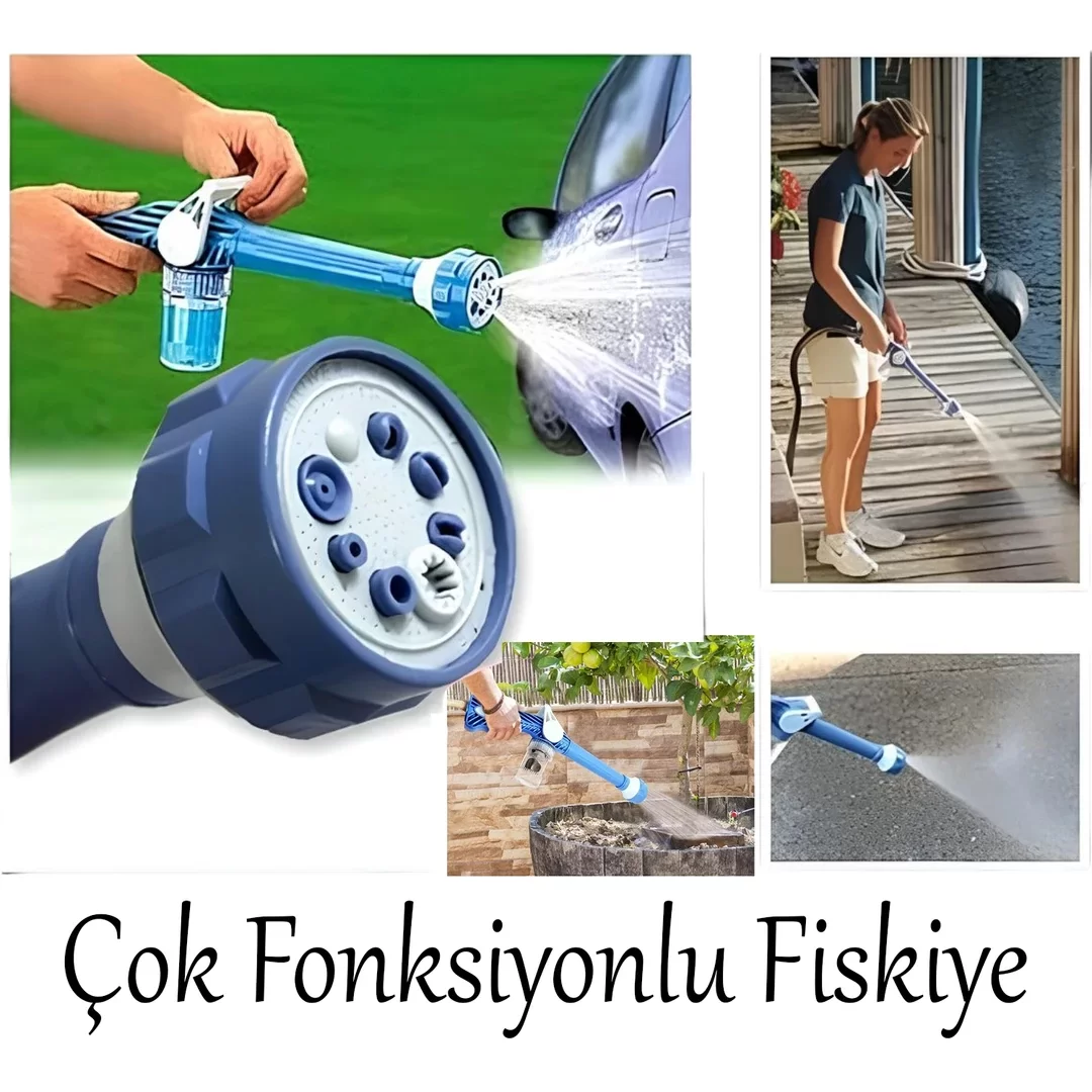 Otomobil Yıkama Sulama Fonksiyonlu Su Püskürtme Tabancası Deterjanlı Akıllı Tayzikli Basınçlı Bahçe Otomobil Yıkama Sulama Fonksiyonlu Su Püskürtme Tabancası Deterjanlı Akıllı Tayzikli Basınçlı Bahçe