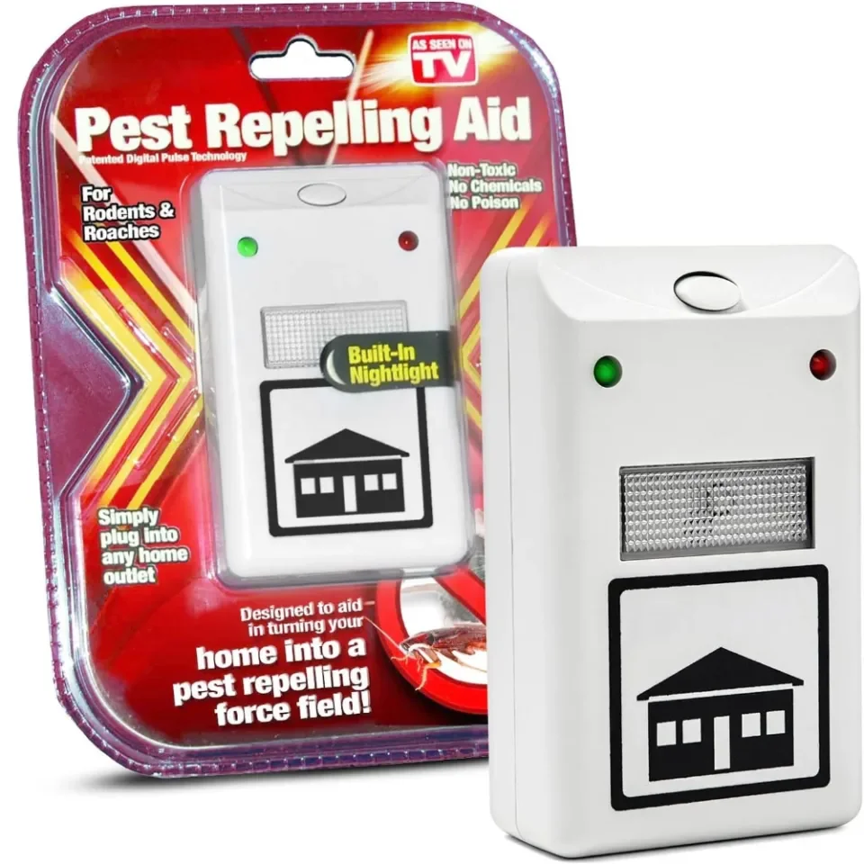 Pest Repeller Böcek Sinek Haşere Fare Kovucu Ultrasonik Zararlı Kovar Cihaz