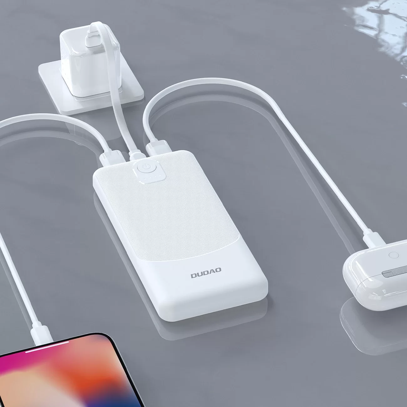 Powerbank Dudao K10 10000mAh 2.4A 2 x USB-A - Siyah