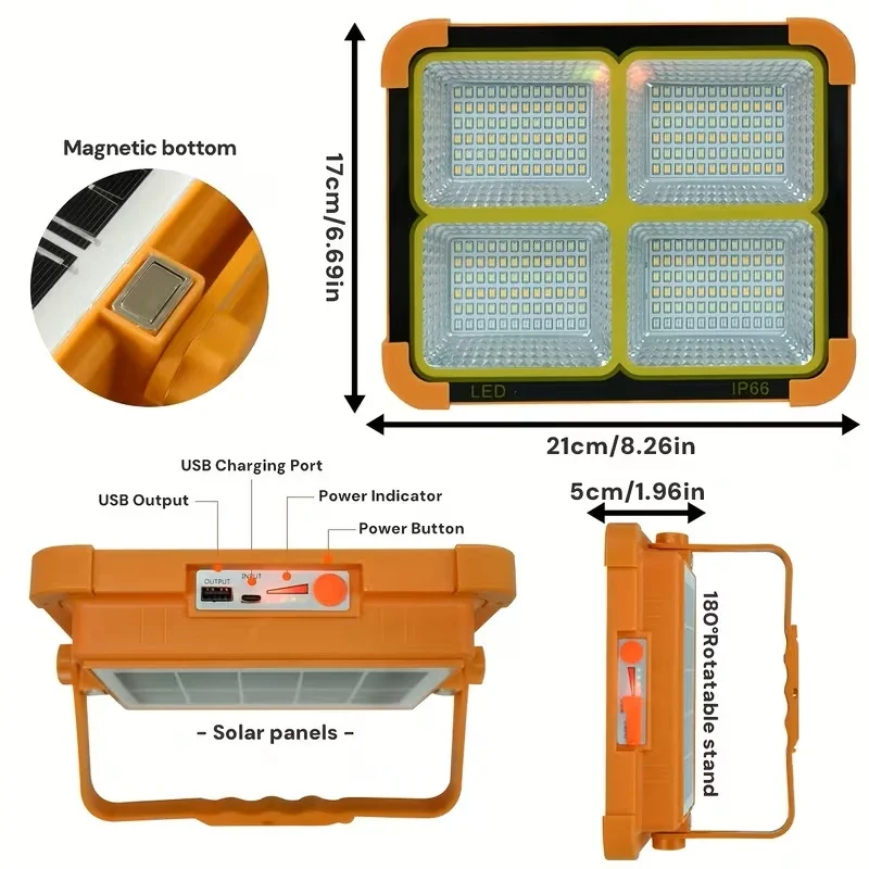 ProKAMA Ledli Solar Projektör 200W BK-200W