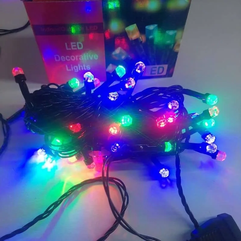 Rgb Renkli Işık Pirinç 10 Metre 100lü Ledli