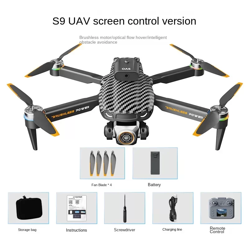 S9 Pro 4K Kamera Drone Uzaktan Kumandalı Katlanabilir, RC Drone