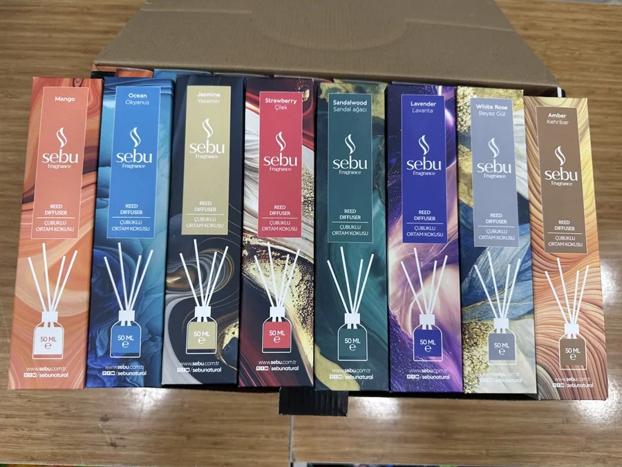 Sebu Bambu Çubuklu Oda Kokusu 50 ML 8 Çeşit Stand