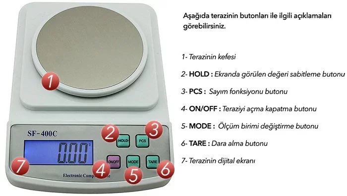SF 400C Plus Dijital Terazi 600GR / 0.01GR