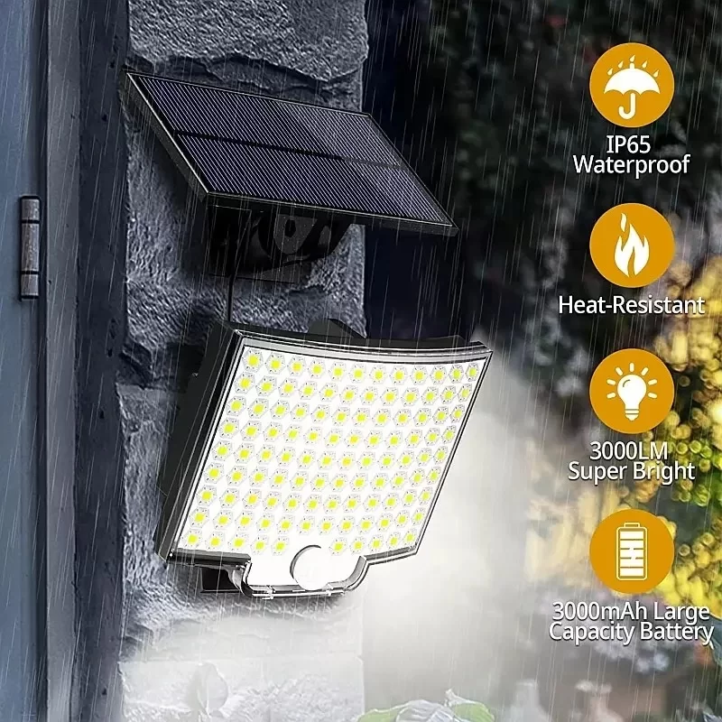 Solar Bahçe Aydınlatma Lambası 108 Led LF-2501B