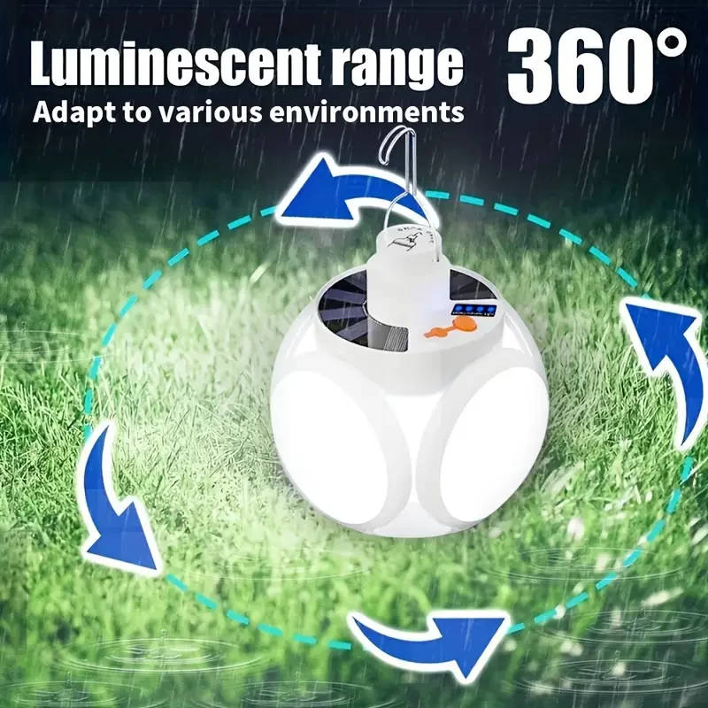 Solar Güneş Enerji Ve Usb Sarjlı 5 Kanatlı Led Lamba Egonex