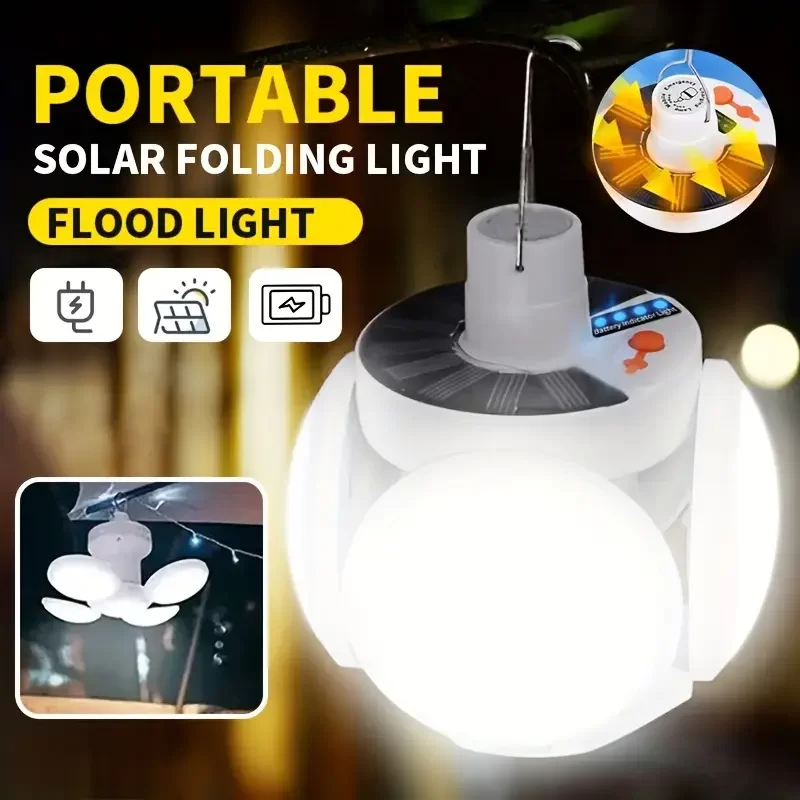 Solar Güneş Enerji Ve Usb Sarjlı 5 Kanatlı Led Lamba Egonex