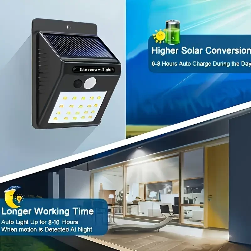 Solar Light Güneş Enerjili 20 Ledli Bahçe Aydınlatma