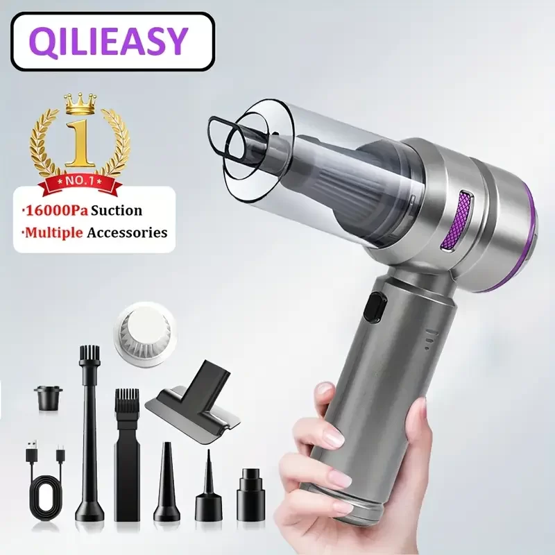 ST-6659 Plus Araç Süpürgesi Kablosuz El Süpürgesi – 16000 Pa Güç, USB Type-C, Fırçasız Motor