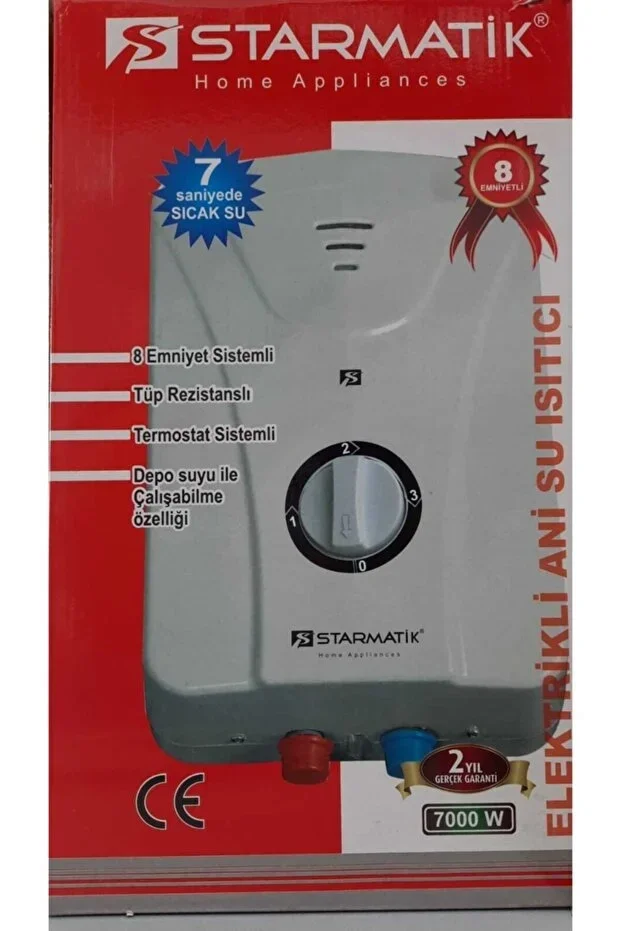 Starmatik şofben 8 emniyetli 7000 wolt sıfır ürün kaliteli