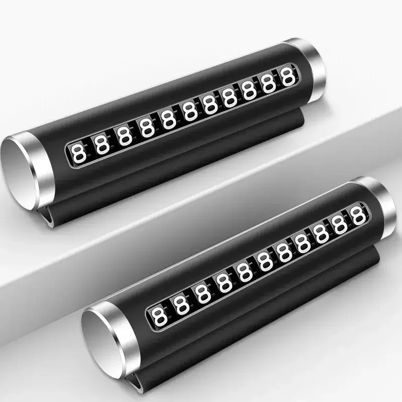 Telefon Numarası Plaka Silindiri Ayarı Renkli Metal Alüminyum Araba Geçici Park Kartı Evrensel Moda Oto Aksesuarları