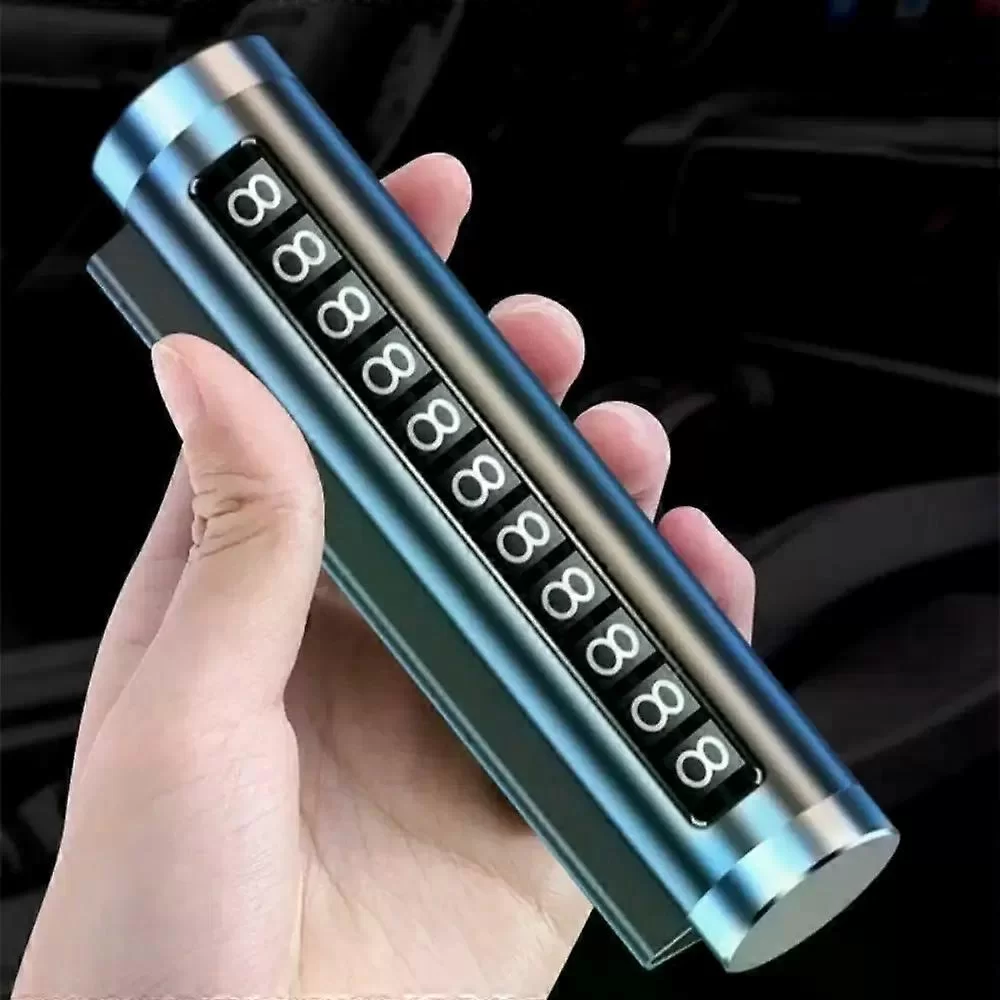 Telefon Numarası Plaka Silindiri Ayarı Renkli Metal Alüminyum Araba Geçici Park Kartı Evrensel Moda Oto Aksesuarları