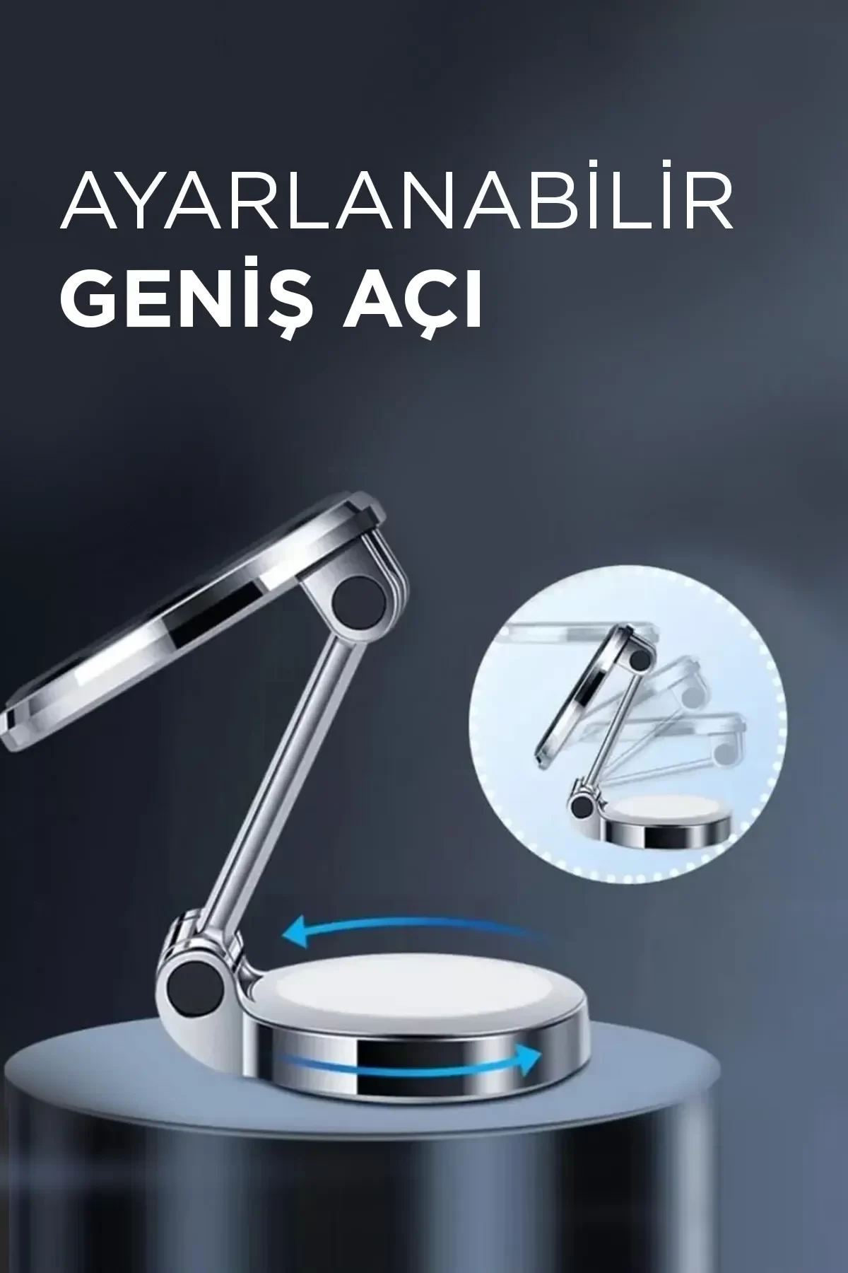 Egonex Torima Ayarlanabilir, Portatif Telefon Tutucu, Masaüstü Telefon Standı, Siyah JX-027