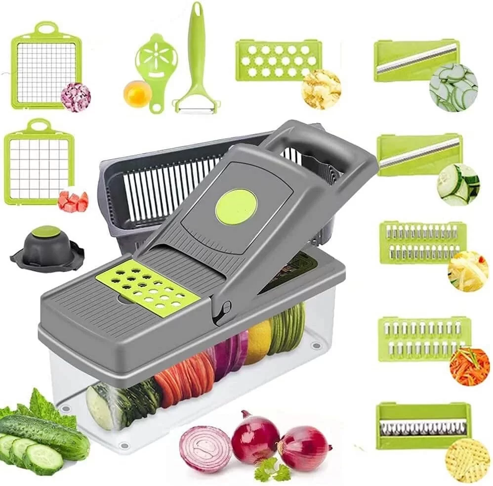 Veggie Slicer Sebze Doğrayıcı Sebze Dilimleyici 14 Pcs