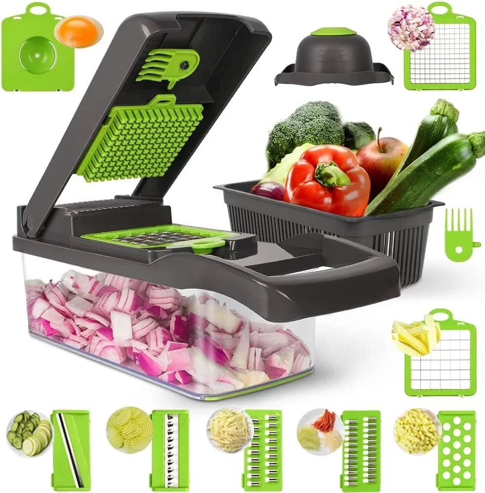 Veggie Slicer Sebze Doğrayıcı Sebze Dilimleyici 14 Pcs
