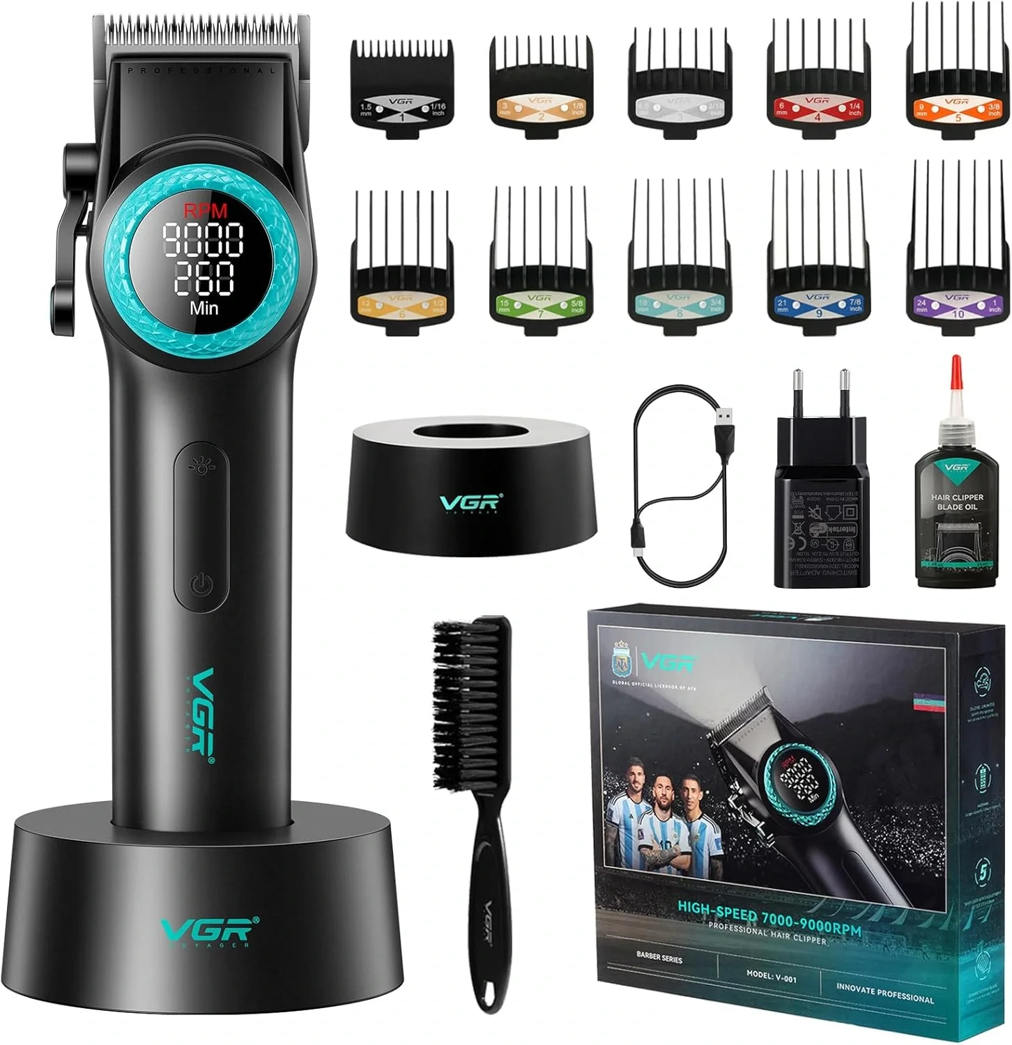 VGR V-001 Profesyonel Salon Kalitesinde Saç Kesme Makinesi